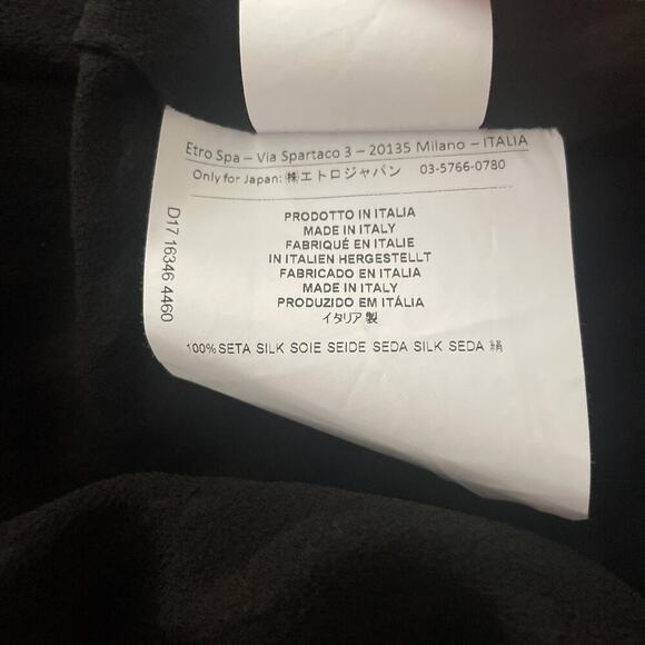 ETRO Shirt Dress 40 S 4 Coat Silk Floral Mini Cocktail Multi Collared Button Up - Picture 8 of 8